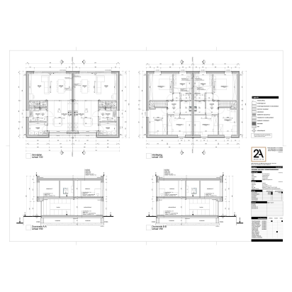 Grondplan, moderne woning, halfopen bebouwing Grondplan, moderne woning, halfopen bebouwing