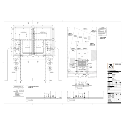 Grondplan, moderne woning, halfopen bebouwing Grondplan, moderne woning, halfopen bebouwing