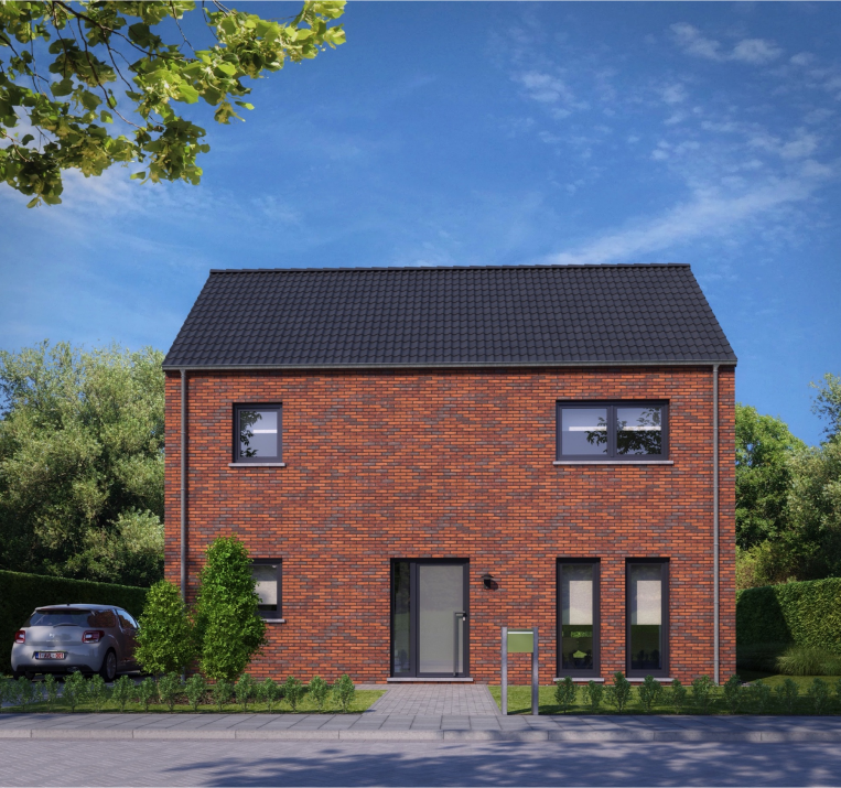 Nieuwbouwwoning, Layenveld As, halfopen bebouwing