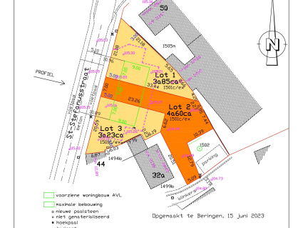 Verkavelingsplan, st stefanusstraat Riemst