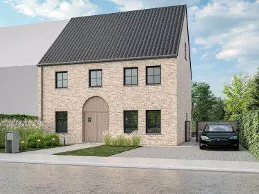Nieuwbouwwoning, Schoorstraat, half open bebouwing
