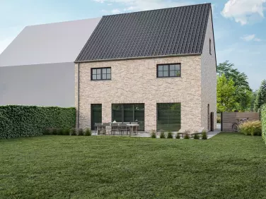 Nieuwbouwwoning, Schoorstraat, half open bebouwing