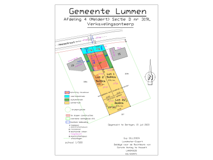 Verkavelingsplan Heesstraat te Meldert, halfopen bebouwing