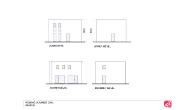 Gevelplan, Open bebouwing, moderne woning