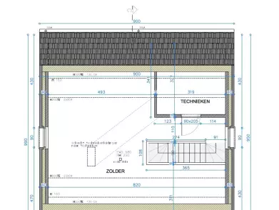 Grondplan, Nieuwbouwwoning, open bebouwing, klassieke woning