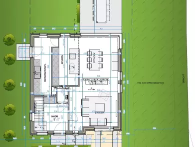 Grondplan, Nieuwbouwwoning, open bebouwing, klassieke woning