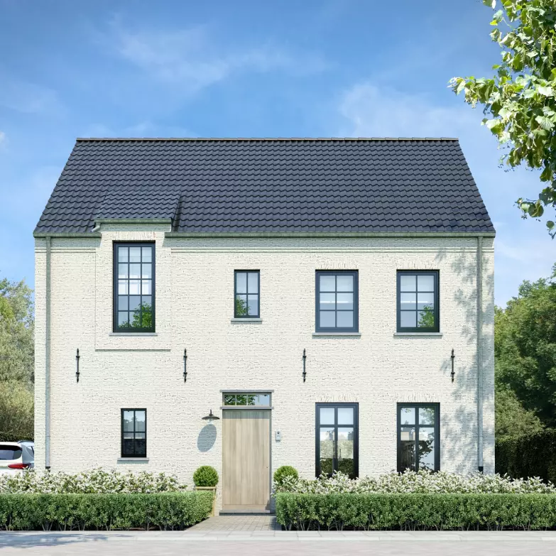 Nieuwbouwwoning, open bebouwing, landelijke woning, Glabbeek tiensesteenweg
