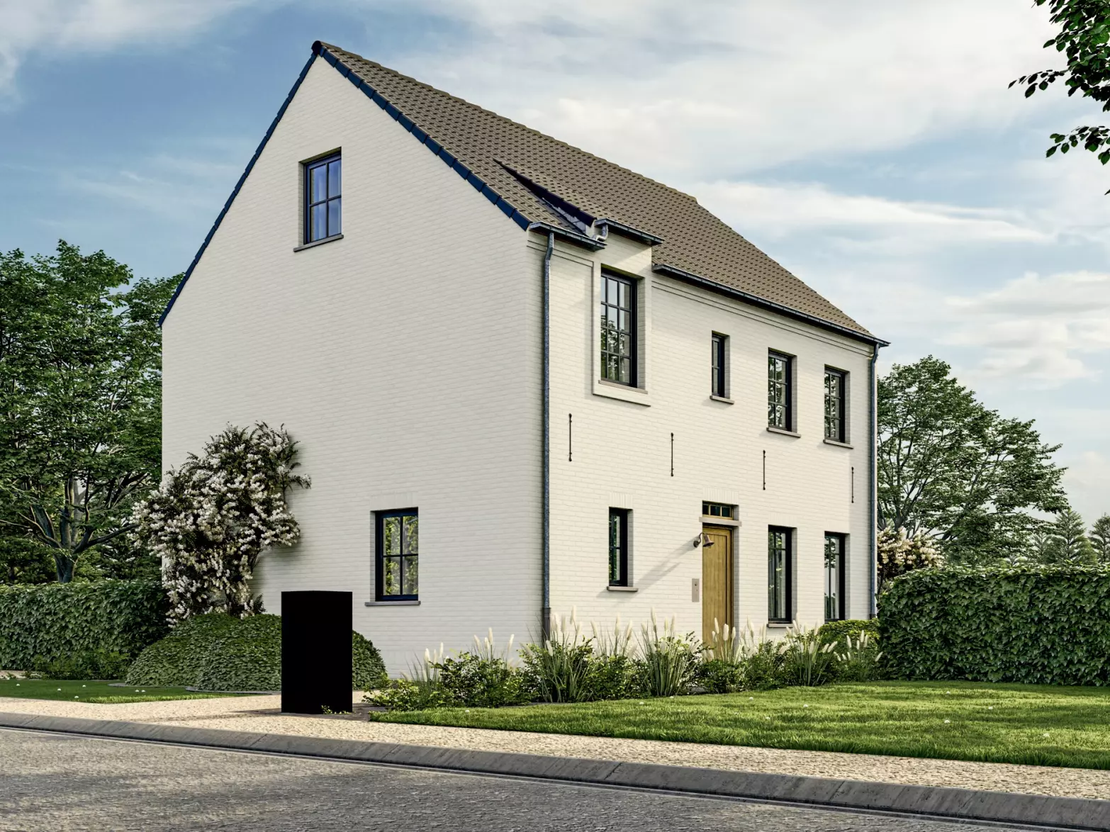 Nieuwbouwwoning, badstraat Geel, open bebouwing, klassieke woning