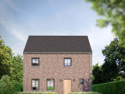 Nieuwbouwwoning, plattelosstraat Pellenberg, open bebouwing, klassieke woning