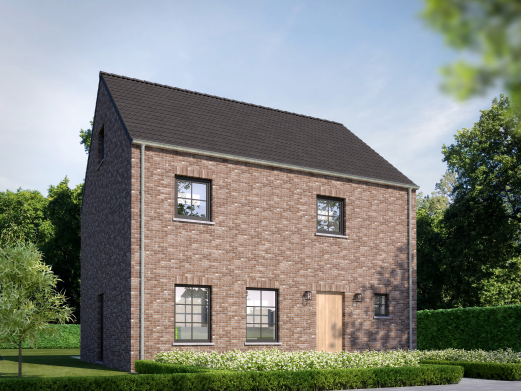Nieuwbouwwoning, plattelosstraat Pellenberg, open bebouwing, klassieke woning