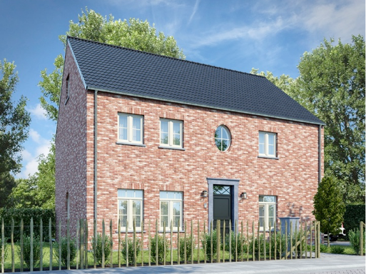 Nieuwbouwwoning, sparrenweg Tessenderlo, open bebouwing, klassieke woning
