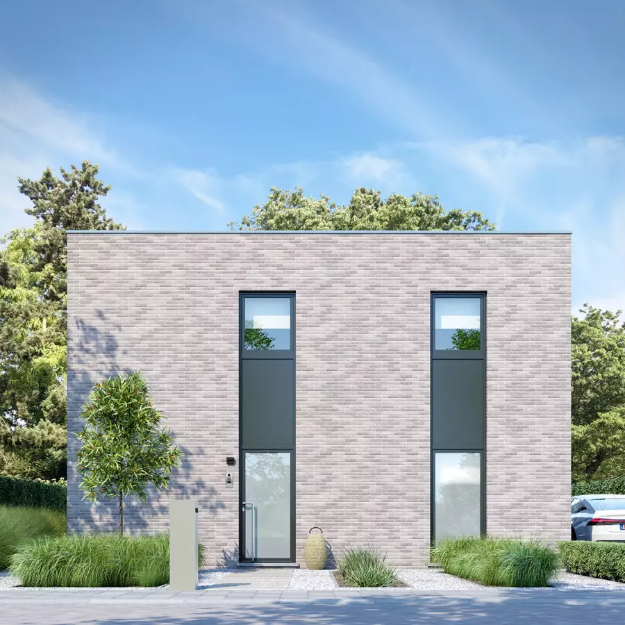 Nieuwbouwwoning, open bebouwing, moderne woning, Riemst Elsterweg