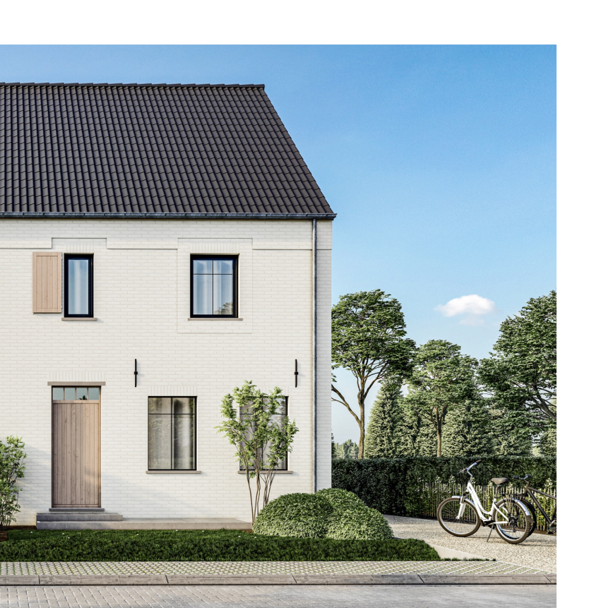 Nieuwbouwwoning, halfopen bebouwing, landelijk