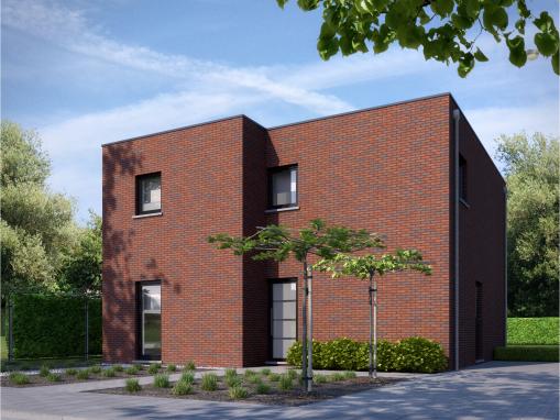 Nieuwbouwwoning, open bebouwing, Moderne woning, beringen