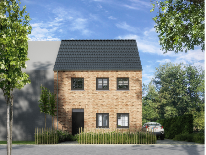 Nieuwbouwwoning half open bebouwing, eigentijdse woning, riemst