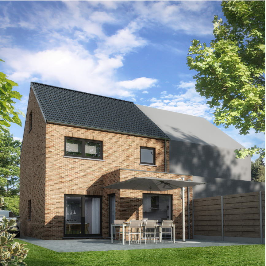 Nieuwbouwwoning, halfopen, eigentijdse woning, riemst
