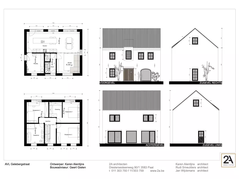 grond en gevelplan, open bebouwing grond en gevelplan, open bebouwing