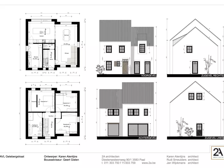Grond en gevelplan, beringen Grond en gevelplan, beringen