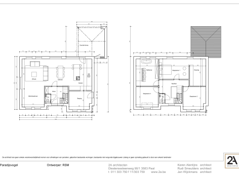 Grondplan, Open landelijke nieuwbouwwoning, Tessenderlo